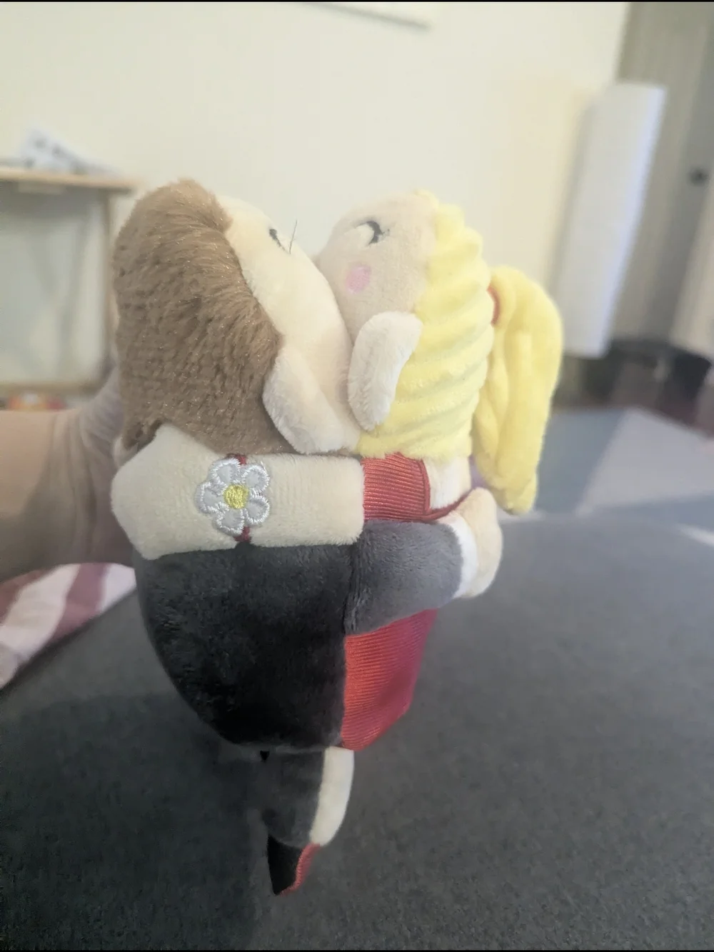 Bark Randy & Ophelia Kissing Couple Plush Dog Toy